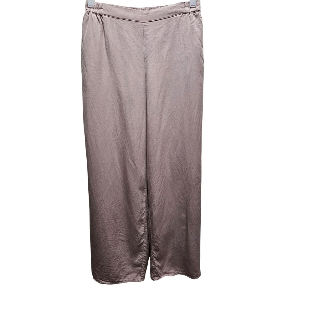 Slashop Mauve Wide Leg Eucalyptus Fiber Sustainable Pants S Elastic Waist Vegan